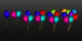 Many colored balloon effect