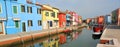 Many colored House in the Burano Island near Venice in Italy Royalty Free Stock Photo