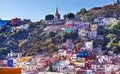 Many Colored Houses El Pipila Statue Guanajuato Mexico