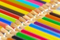 Many colored pencils in abstract teamwork Royalty Free Stock Photo