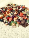 Colored semi-precious stones Royalty Free Stock Photo