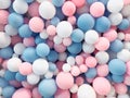 Many colorful balloons decorated wall background