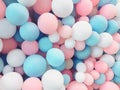 Many colorful balloons decorated wall as a background Royalty Free Stock Photo