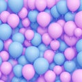 Many colorful balloons decorated wall as background Royalty Free Stock Photo