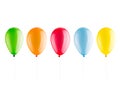 Many colorful balloons