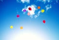 Many colorful baloons. Royalty Free Stock Photo