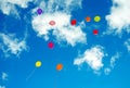 Many colorful baloons. Royalty Free Stock Photo