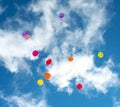 Many colorful baloons. Royalty Free Stock Photo