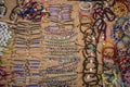 Many colorful bracelets from handcraft souvenirs shop Royalty Free Stock Photo