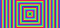 colorful concentric squares in bright colors from smallest to largest