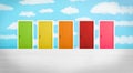 Many colorful doors. Concept of choice Royalty Free Stock Photo