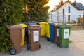 Dustbins for selective waste segregation.