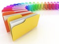 Many colorful folders