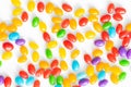 Colorful jelly beans on a white background. Royalty Free Stock Photo