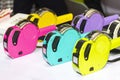 Many colorful label price marker writer type single line or one line for industrial or commerce on table