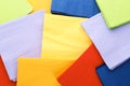 Many colorful paper napkins as background Royalty Free Stock Photo