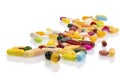 Many colorful pills Royalty Free Stock Photo