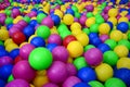 Many colorful plastic balls in a kids& x27; ballpit at a playground. Royalty Free Stock Photo