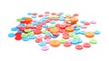 Many colorful plastic sewing buttons isolated Royalty Free Stock Photo