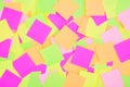 Many colorful post it notes background. Radiant colorful reminder notes wallpaper. Multicolor post it paper. Royalty Free Stock Photo