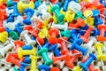 Many colorful push pins Royalty Free Stock Photo