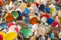 Many of Colorful seashell as background