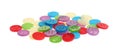 Many colorful sewing buttons on background Royalty Free Stock Photo