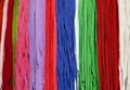 Many colorful shoestrings Royalty Free Stock Photo
