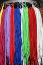 Many colorful shoestrings Royalty Free Stock Photo