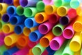 Many colorful straws as sign for heterogeneity or teamwork.