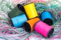 Many colorful threa Royalty Free Stock Photo