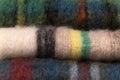 Many colors wool scarf detail hand made Royalty Free Stock Photo