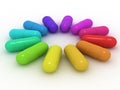 Many-coloured capsules