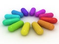 Many-coloured capsules Royalty Free Stock Photo