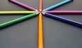 Many coloured pencils close up, metaphor of strategy and teamwork Royalty Free Stock Photo