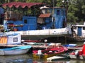 Colourful Boats on the River Royalty Free Stock Photo