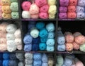 Rows of wool yarn Royalty Free Stock Photo