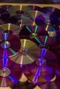 A many compact discs Royalty Free Stock Photo