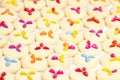 Many cookies on baking tray