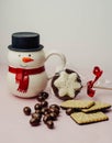 Cookies, chocolates and sweets to enjoy at Christmas Royalty Free Stock Photo