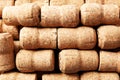 Many corks of wine bottles as background, top view Royalty Free Stock Photo