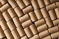 Many corks of wine bottles as background, top view Royalty Free Stock Photo