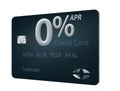 Many credit card offers now include zero percent annual percentage rate for 12-15 months and this generic mock card illustrates Royalty Free Stock Photo