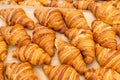 Many Croissant at Street Market, Fresh Puff Pastry Pies, Sweet Kipferls, Buttery Chocolate-Nutty Viennoiseries