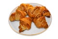 Many croissant in white dish