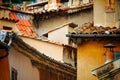 Many crooked and crossed roofs in Grasse