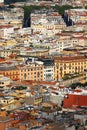 Many crowded buildings large city rooftops