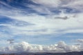 Many cumulonimbus cloud before raining with blue sky Royalty Free Stock Photo