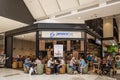 Many customers enjoy food and drinks in Jamaica Blue Cafe in the shopping centre