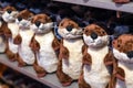 Many cute toy otters in the toy store Royalty Free Stock Photo